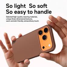 VRNOEI Premium Tech Fabric Magnetic Phone Case Compatible With IPhone 13 16 14 15 17 Pro Max 16 Plus Minimalist Fashion Neutral New Woven Magnetic Shockproof Protective Cover - Dark Green - View 3
