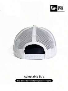 New Era Adjustable NY Logo Baseball Cap, White With Pattern Embroidery, Street Fashion Unisex Headwear - White - View 6
