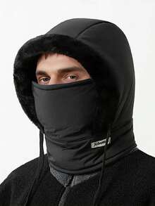 1pc Women's Winter Hat With Integrated Scarf And Mask, Ear Protection, Windproof, Warm, Thick Fleece, Cycling And Electric Scooter Riding - Multicolor - View 2