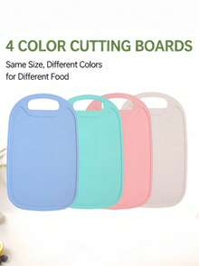 1/4pcs Macaron Color Plastic Cutting Boards, Kitchen Chopping Boards With Hanging Handle And Juice Groove, Easy To Clean, Suitable For Meat, Fruit And Vegetable Processing, Ideal For Daily Cooking - View 7