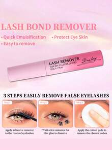 Desliy Eyelash Remover 5/4/3/2/1pcs Lembut Berbasis Minyak Cepat Larut DIY Ekstensi Bulu Mata Ramah untuk Pemula Cocok untuk Semua Jenis Kulit Penghapus Bulu Mata Penghapus Lem Bulu Mata Pelarut Lem Bulu Mata - Berwarna merah muda - View 2
