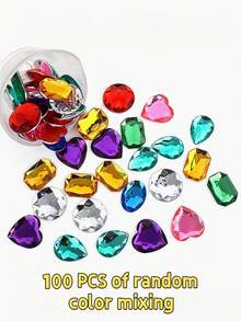 Asymmetrical Acrylic Flat Back Rhinestones, Diamond Gemstones, For DIY Handmade Jewelry - Multicolor - View 6