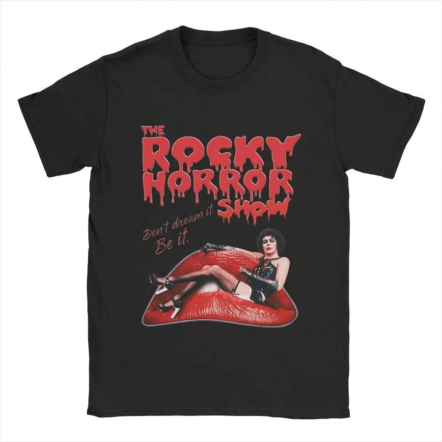 Vintage Summer Cotton T-Shirts For Men, Short-Sleeved Round-Neck T-Shirts, The Rockys Horror Picture Show, New For 2026. - Style - View 1