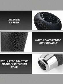 1pc Car Modification PU Leather 5-Speed Manual Gear Shift Knob - A - View 10