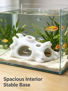 魚缸樹幹裝飾品 多孔魚類躲藏洞穴 鬥魚、孔雀魚、燈魚休息與繁殖棲息處 水族造景裝飾 - 歡樂水族 - 查看 4