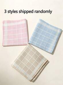 3pcs 28cm Satin-Like Soft Small Square Handkerchiefs, Absorbent Sweat Towels, Gift Handkerchiefs - Multicolor - View 9