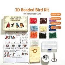 4件組動物串珠迷你3D串珠套組，動物圖案，適合初學者與手工藝，附說明書，休閒風格，萬聖節 - A - 查看 13