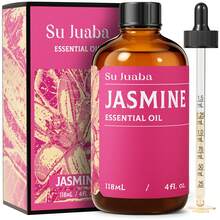 SU JUABA Jasmine Essential Oil For Diffuser, Hair & DIY Perfume, Soft Floral Scent For Massage, Nourish Hair & Complexion, Perfect For Diffuser & Fragrance Crafting-118mL / 4 FI. Oz - Jasmine - View 7