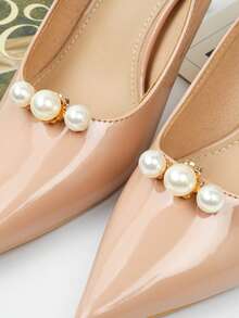 2pcs High Heel Shoe Accessories, Detachable Pearl Shoe Decor Accessories, Multi-Functional DIY Shoe Decor Accessories - Multicolor - View 4