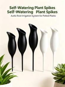 Self Watering Plant Pots, Automatic Drip Irrigation Planter, Cute Cup Design, Plastic Root-Fed System, Vacation Care Indoor Potted Flowers Houseplants, Home Office Desk Windowsill Decor, Gift For Plant Lovers - Multicolor - View 3