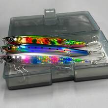 3pcs 43g Fishing Lure Heavy Weight Long Cast Sinking Pencil Bait For Mackerel, Tuna, GT, Fast Retrieve - Multicolor - View 1