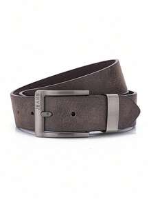 3pcs/Set Men's Designer Casual Belts, Metal Buckle, High-Quality Faux Leather Fashion Luxury Belts, Suitable For Daily And Formal Occasions - 3-piece Set (Black + Coffee + Khaki) - View 5