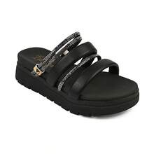 Sandália Infantil Feminina Plataforma Strass Multiuso Lulopé - Preto - Visão 1