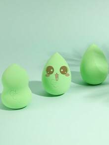 docolor Pea Pod 3 PiecesMakeup Sponge Collection – Teardrop + Chisel + Curvy Waist, Versatile Wet/Dry Applicators For Seamless Finish, Complete With Pea-Shaped Storage Case - Green - View 9