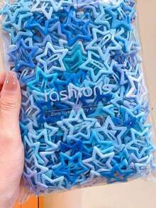 10/30pcs/Set Y2K Fresh Blue Star Hair Clips, Sweet Hair Accessories - Suitable For Girls And Women, Daily Essential - Multicolor - View 5