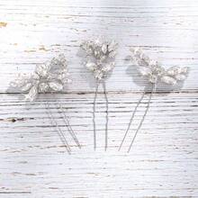 3pcs Casual Party Elegant Iron Hair Sticks Bridal Wedding Hair Accessories All Seasons - Multicolor - View 15