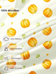 2/3 pièces Ensemble de housse de couette imprimé feuilles et citrouilles Halloween & Thanksgiving, literie douce et respirante anti-boulochage toutes saisons, sans couette incluse, résistant aux plis et lavable en machine, convient aux lits simples, doubles, queen et king, plusieurs couleurs, décoration de chambre, cadeau de fête - Multicolore - Voir 5