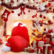 Santa Claus Large Backpack Large Christmas Gift Bag Candy Gift Bag Christmas Eve Drawstring Bag Christmas Decoration - Multicolor - View 6
