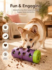New Detachable Pet Slow Feeder Toy | Durable Chewable Treat Roller, Energy Consumption, Boredom Relief, Suitable For Small And Medium Cats And Dogs, Indoor And Outdoor Use - Multicolor - View 2