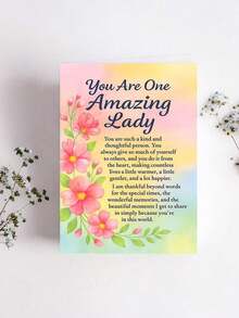 OBOVAY 1pc You Are One Amazing Lady Greeting Card For Her Appreciation Thank You Card Perfect Gift For Mom Sister Friend Express Kindness And Warmth On Special Occasions - View 7