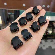 30 buah Jepit Rambut Mini Warna Amber dengan Wadah Penyimpanan, Jepit Rambut dengan Pegangan Kuat, Cocok untuk Sanggul dan Poni, Aksesori Rambut Multifungsi - Hitam - View 2