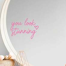 ملصق مرآة "You Look Stunning" | ديكور قلب - B - مشاهدة 12