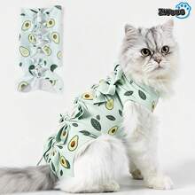 1pc Pet Anti-Licking Clothing, Lightweight & Breathable, Spring/Summer/All-Season, Tie-Up Design Comfortable, No Tightness On Four Legs, Protective Pet Outfit For Cats/Small Dogs - Multicolor - View 8