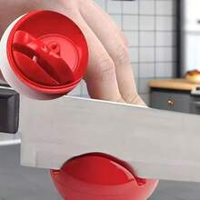 Cartoon Tomato Shaped Mini Knife Sharpener, Portable Sharpening Stone, Scissors Sharpener, Kitchen Gadget, Kitchen Supplies - Multicolor - View 5