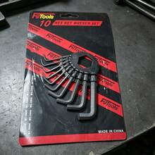 10件組六角扳手套組，耐用鋼製，家用與汽車維修通用工具組 - 內六角 - 查看 10
