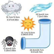 hoojojo The Itsy Bitsy Spider Felt Story Set, Nursery Rhyme Picture Book Teaching Aid, Classroom Homeschool Interactive Learning Game - Multicolor - View 4