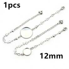 1 Piece 12-20mm Inner Size Crafts Stainless Steel Bangle Bracelet Cabochons Blank Base Tray Setting DIY Jewelry Making Accessories - Bracelet Display Stand - View 42