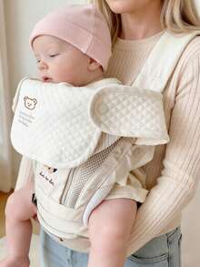 3pcs/Set Baby Carrier Accessories Bibs, Baby Hip Seat Anti-Biting Cloth, Skin-Friendly Sucking, Cartoon Embroidery Snap Button Detachable Washable, Soft Skin-Friendly Non-Irritating Anti-Drool, Compatible With Multiple Baby Carriers And Hip Seats - Baby Bib - View 5