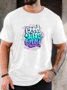 Men's Pure Cotton Short-Sleeve T-Shirt Casual Summer Regular Fit Breathable Comfortable Daily Wear Basic Tee - 白色 - 查看 6
