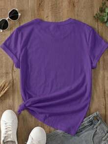 Women T-Shirts - Purple - View 2
