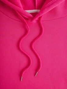 Custom Women's Hooded Sweatshirt, Suitable For Autumn/Winter Wear. Upload Your Favorite Photo/Friend/Lover/Landscape/Pet Image. Sports - Hot Pink - View 3