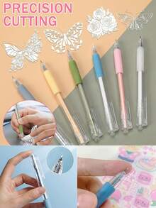 2/5 buah Pisau Lipat untuk Kerajinan Tangan, Alat Pemotong Presisi, Pisau Ukir, Pemotong Kertas Presisi, Cocok untuk Scrapbooking DIY, Pembuatan Stiker, Kerajinan Seni, Melukis, Kartu & Templat, Pemotongan Kertas, Unboxing (Warna & Gaya Acak) - Beraneka warna - View 3