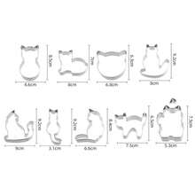 5/9pcs Cat Ceramic Clay Cutter Stainless Steel Cutting Mold For Ceramic Clay Fridge Magnet Keychain Pendant Small Gift Making - Silver - View 11