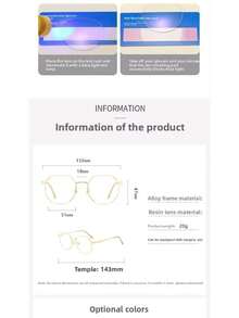 A Pair Of Cat-Eye Metal Stylish Sexy Solid Color Photochromic Glasses, Suitable For Daily Use - Clear - View 4