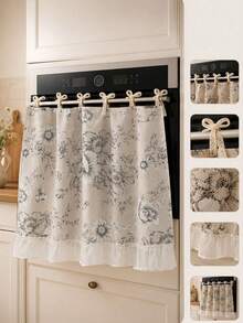 Delantal de cocina, cubierta antipolvo, cortina protectora multifuncional, adecuada para cubrir la estufa, tablero de protección de gabinete, cubierta decorativa de electrodomésticos, estilo pastoral y decoración de cocina diaria, barrera resistente al calor y aislante para la cocina del hogar, fácil de usar - Multicolor - Ver 4