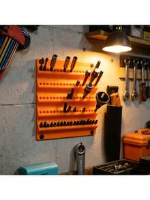 100-Slot Wall-Mounted Bit Storage Rack, Hex Bit Holder Compatible With 6.3mm Bits, Screwdriver Tool Organizer For Home Garage - A - View 3