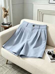 Women Shorts - Light Blue - View 3
