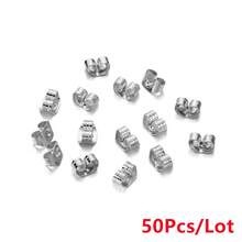 WGRXIRANYKM 10/50/100pcs/Lot Earring Studs Backs Stopper Scrolls Ear Post Butterfly For Jewelry Making DIY Blocked Caps Earring Backs Stoppers Ear - Ear Plug - View 10