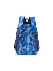 Set Ransel Kain Oxford Tahan Air, Ringan, Kapasitas Besar, Modis, dan Bergaya Kasual Kamuflase untuk Perjalanan Harian dan Kembali ke Sekolah - MultiWarna - View 5