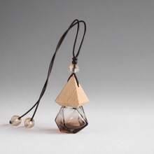 Hanging Car Aromatherapy Diffuser 8ml 5 Colors Glass Bottle Empty Refillable Essential Oil Fragrance Pendant Bottle Wooden Cap With Hanging Rope - View 9