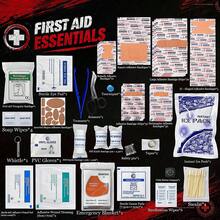 Car, Travel And Home First Aid Kit, 348 Pieces, Large Hard Shell Case, Multi-Compartment Large Capacity First Aid Bag, Suitable For Emergencies, Survival And Camping - View 8