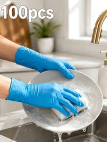 Reusable Rubber Household Cleaning Gloves, Waterproof Non-Slip Dishwashing Gloves, Durable Kitchen Protective Gloves, Suitable For Dishwashing, Bathroom Cleaning, Gardening And Daily Housework, Unisex - Multicolor - View 13