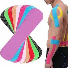 10/20/30/40pcs Pre-Cut Kinesiology Tape, Elastic Muscle Tape, Sports Bandage, Athletic Tape, Random Color, Back To School, Running, Gym, Christmas Gift - Multicolor - View 4