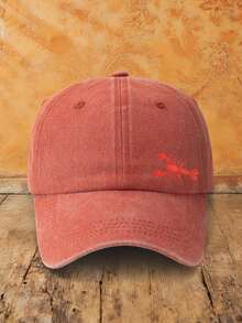 1pc Unisex Lobster Print Adjustable Size Sun Protection Fashion Casual Outdoor Vintage Distressed Washed Baseball Cap Dad Hat Suitable For Daily Wear - Style B - View 15