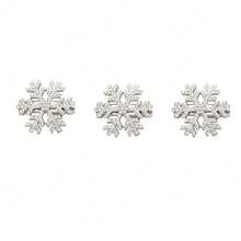 6/10/20pcs Women's Silver Fashion Snowflake Pearl Hair Clips, Winter Atmosphere Artificial Rhinestone Small Alligator Hair Clips, Forehead Bangs Clips, Sweet High-End Hair Accessories For Daily Use, Christmas Snowflake Hair Clips, New Year Essential - Silver - View 5