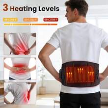 Wireless Heating Pad With Massage Function, Waist Massage Support Belt, Adjustable Straps, 3 Temperature Levels, Auto Timer, Suitable For Back Care, Provides Relief And Support, Perfect As Birthday Gift For Men And Women, Portable Back Massager, USB Rechargeable, Suitable For Mom, Dad And Elderly - View 9